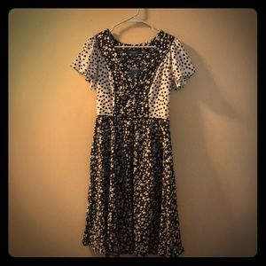 ModCloth Black and White Beautiful Dress